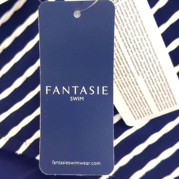 Fantasie San Remo Tie Side Bikini Bottom. Navy/White Stripe. Multiple sizes - Picture 3 of 6